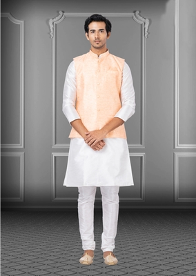 Designer Function Wear Heavy Kurta Pajama With Jacket 1