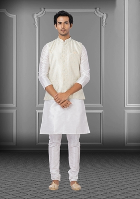 Designer Function Wear Heavy Kurta Pajama With Jacket 1