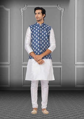 Designer Function Wear Heavy Kurta Pajama With Jacket 1