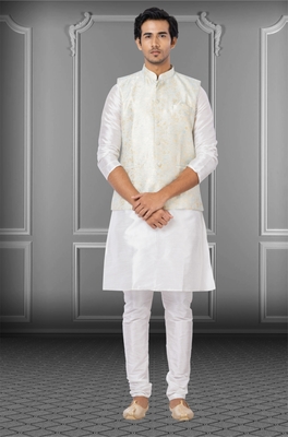 Designer Function Wear Heavy Kurta Pajama With Jacket 1