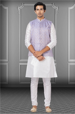 Designer Function Wear Heavy Kurta Pajama With Jacket 1