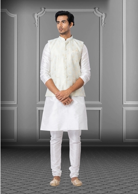 Designer Function Wear Heavy Kurta Pajama With Jacket 1