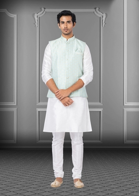 Designer Function Wear Heavy Kurta Pajama With Jacket 1