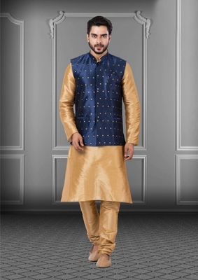 Designer Function Wear Heavy Kurta Pajama With Jacket 1
