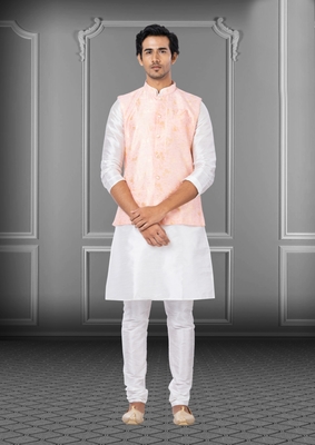 Designer Function Wear Heavy Kurta Pajama With Jacket 1