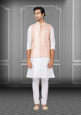 Designer Function Wear Heavy Kurta Pajama With Jacket 1