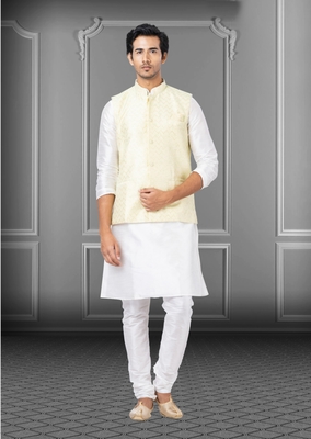 Designer Function Wear Heavy Kurta Pajama With Jacket 1