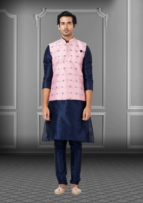 Designer Function Wear Heavy Kurta Pajama With Jacket 1