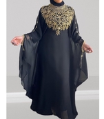 Sale!! Black Moroccan Dubai Kaftan Abaya Evening Royal Islamic Abaya Caftan Stone Work Dresses