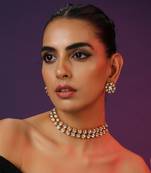 Gold Tone Kundan Choker Set