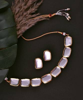 Gold Tone Kundan Choker Set 2