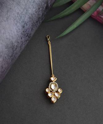 Gold Tone Kundan Maang Tikka 2