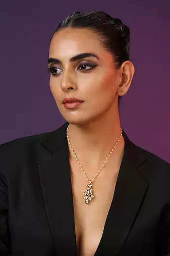 Gold Tone Kundan Locket