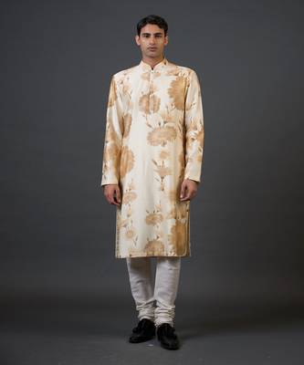 Ivory Floral Digital Printed Kurta Set 1
