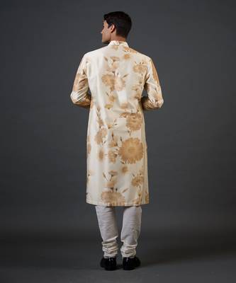 Ivory Floral Digital Printed Kurta Set 2