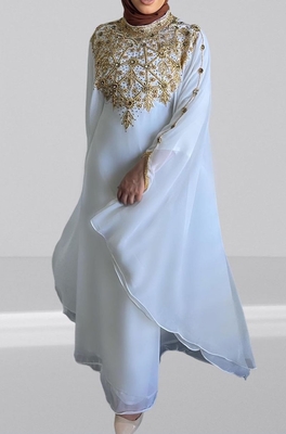 Sale!! Royal Fashion Dubai Beaded Kaftan Abaya Party African Clothing Crystal Fancy Work New Collection Dresses 1