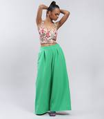 LABEL Green Wide Leg Pant