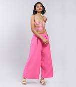 LABEL Pink Wide Leg Pant