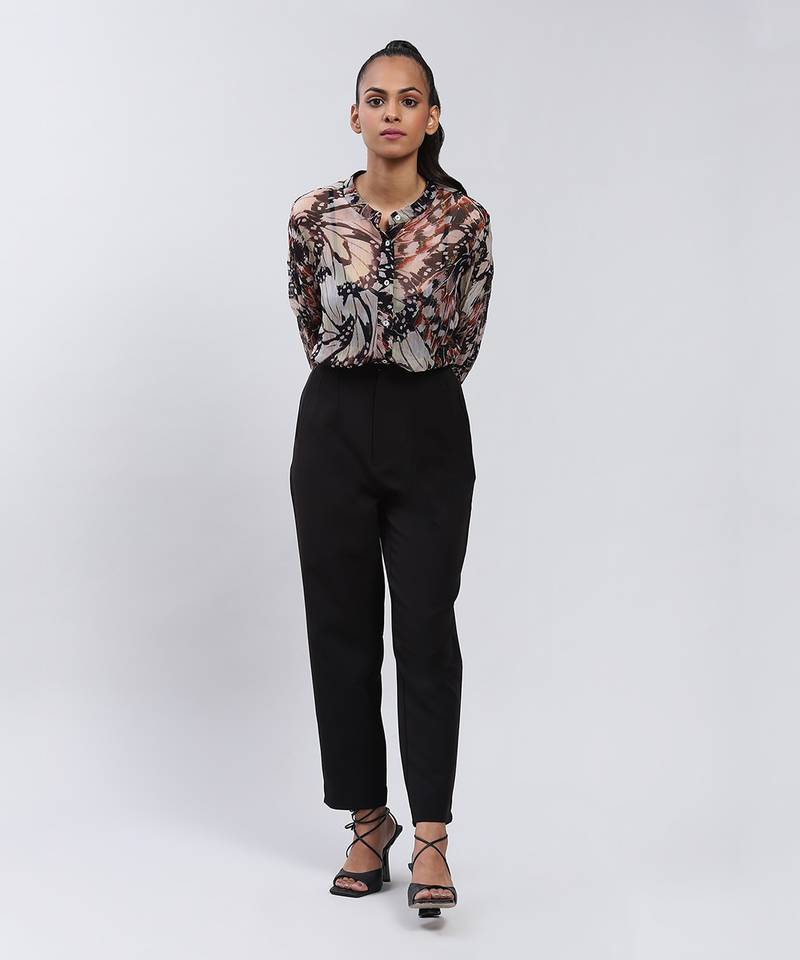 LABEL Black High Waist Pant
