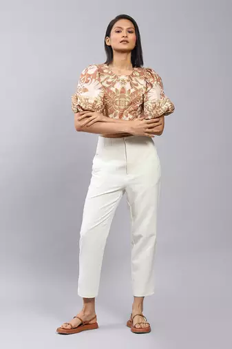 LABEL Ivory High Waist Pant