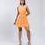 Orange Tiered Short Dress