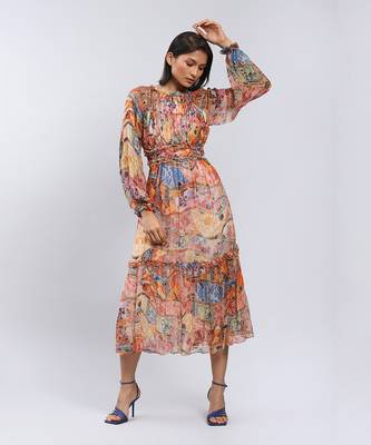 LABEL Multicolor Long Dress 1