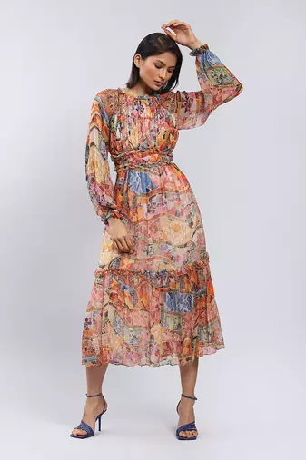 LABEL Multicolor Long Dress