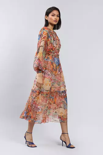 LABEL Multicolor Long Dress