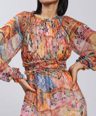 LABEL Multicolor Long Dress 5