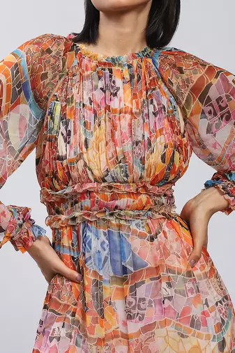 LABEL Multicolor Long Dress