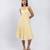 Yellow Strappy Solid Long Dress