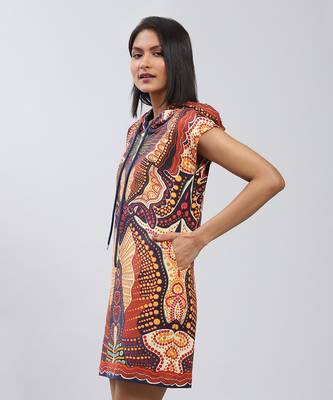 LABEL Black Boho Print Short Dress 2