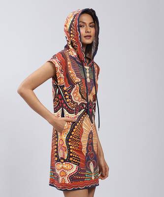 LABEL Black Boho Print Short Dress 7