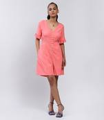 Pink Coral Button Down Playsuit