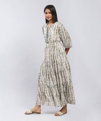 LABEL Grey Shibori Print Maxi Dress 2
