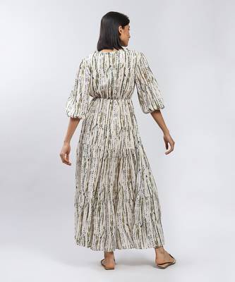 LABEL Grey Shibori Print Maxi Dress 4