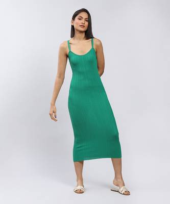 LABEL Green Strappy Bodycon Midi Dress 6