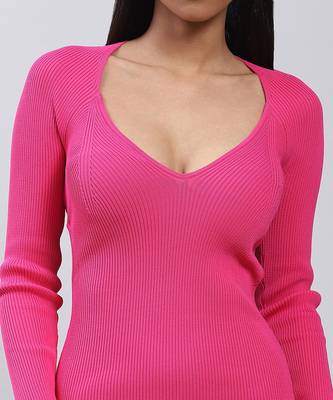 LABEL Pink Bodycon Short Dress 6