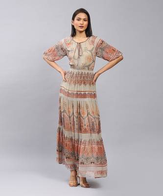 LABEL Olive Printed Maxi Dress 1