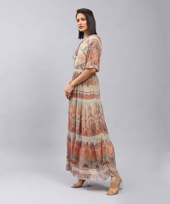 LABEL Olive Printed Maxi Dress 2