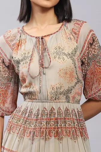 LABEL Olive Printed Maxi Dress