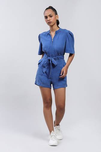 LABEL Electric Blue Playsuit