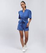 LABEL Electric Blue Playsuit