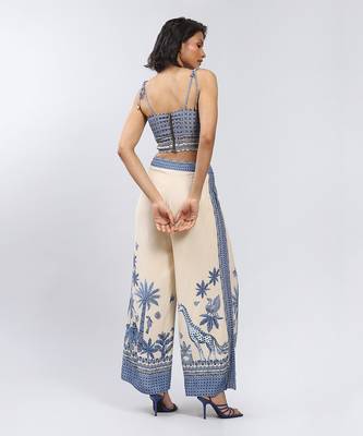 LABEL Ecru Tropical Print Co-Ord Set 4