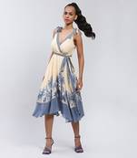 LABEL Ecru Tropical Print Midi Dress