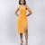 Orange Midi Dress With Side Slits