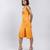 Orange Midi Dress With Side Slits