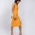 Orange Midi Dress With Side Slits