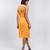 Orange Midi Dress With Side Slits