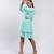 Mint Short Dress With Smocking